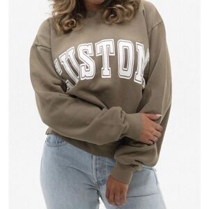 Aligrace Olive Green Custom Graphic Sweatshirt Women's Size S